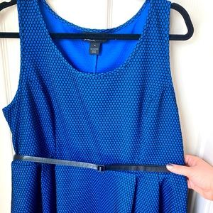 Lane Bryant Blue Fit and Flare Dress w/ Cutout